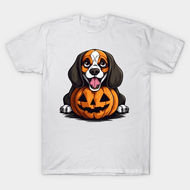 Halloween Beagle Dog #1 T-Shirt by Chromatic Fusion Studio